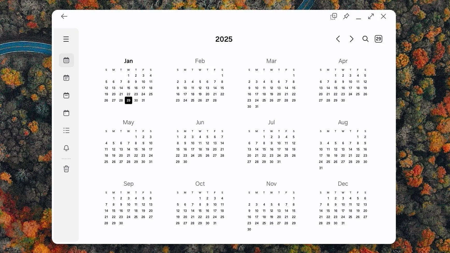Giao diện Samsung Calendar tối ưu trên Samsung DeX với màn hình lớn.