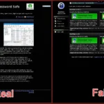 Giao diện so sánh website KeePass chính thức và các trang web giả mạo dùng để phát tán mã độc KeeLoader