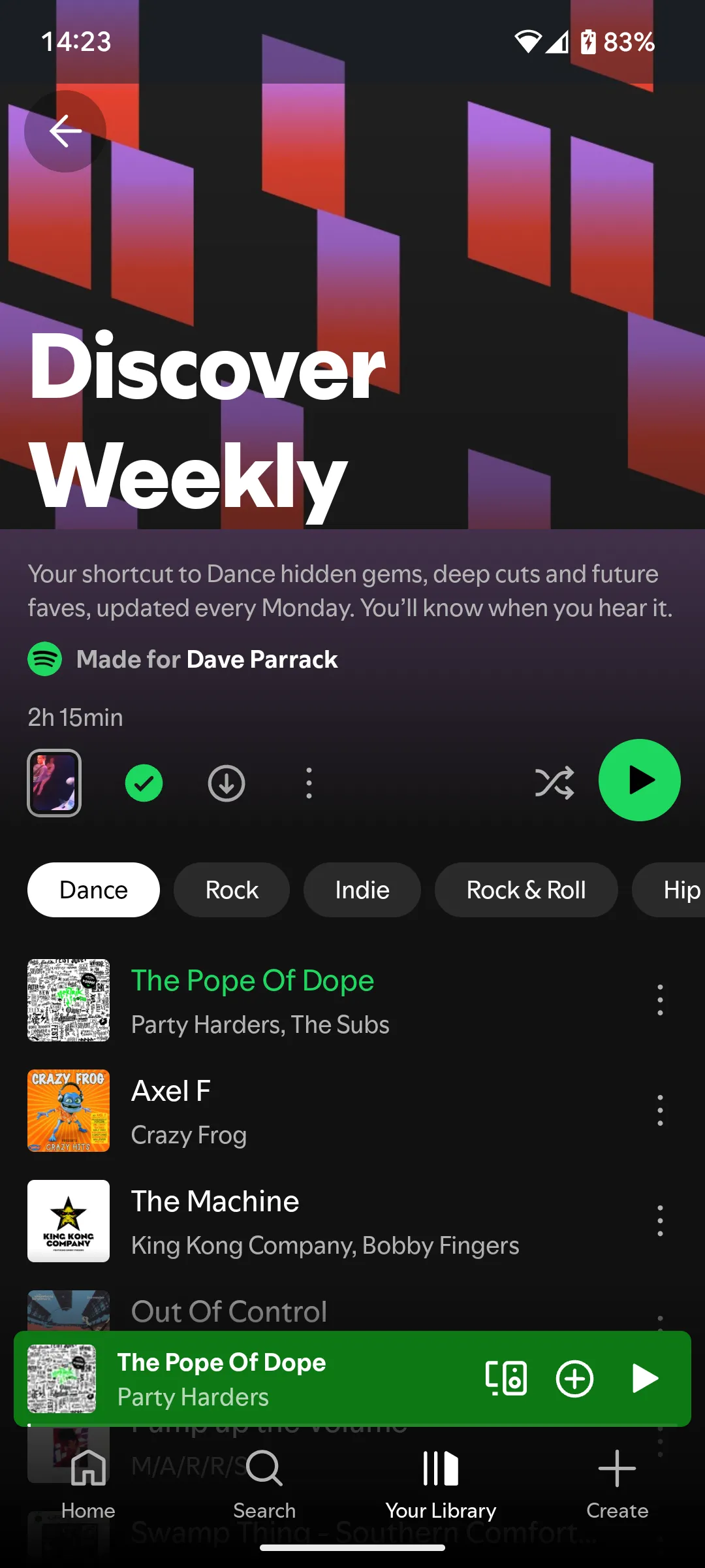 Giao diện Spotify Discover Weekly được cập nhật với các tùy chọn lọc playlist theo thể loại nhạc mới