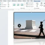 Giao diện tab Định dạng Ảnh trong Microsoft Word hiển thị các tùy chọn chỉnh sửa hình ảnh