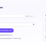 Giao diện tạo tài khoản Proton Mail với các tùy chọn bảo mật email