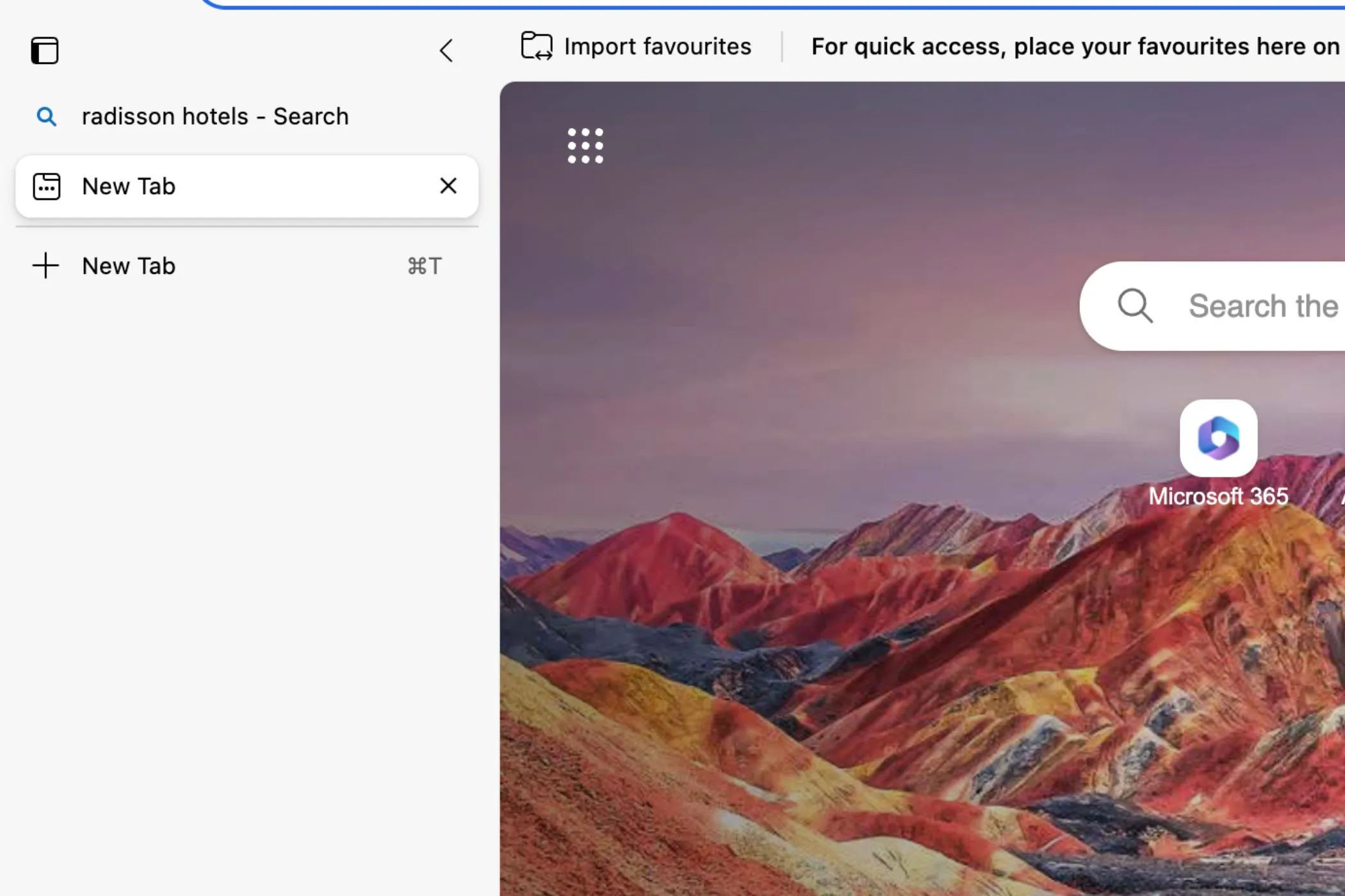 Giao diện thanh tab dọc (Vertical Tabs) của Microsoft Edge giúp quản lý nhiều tab trình duyệt hiệu quả.