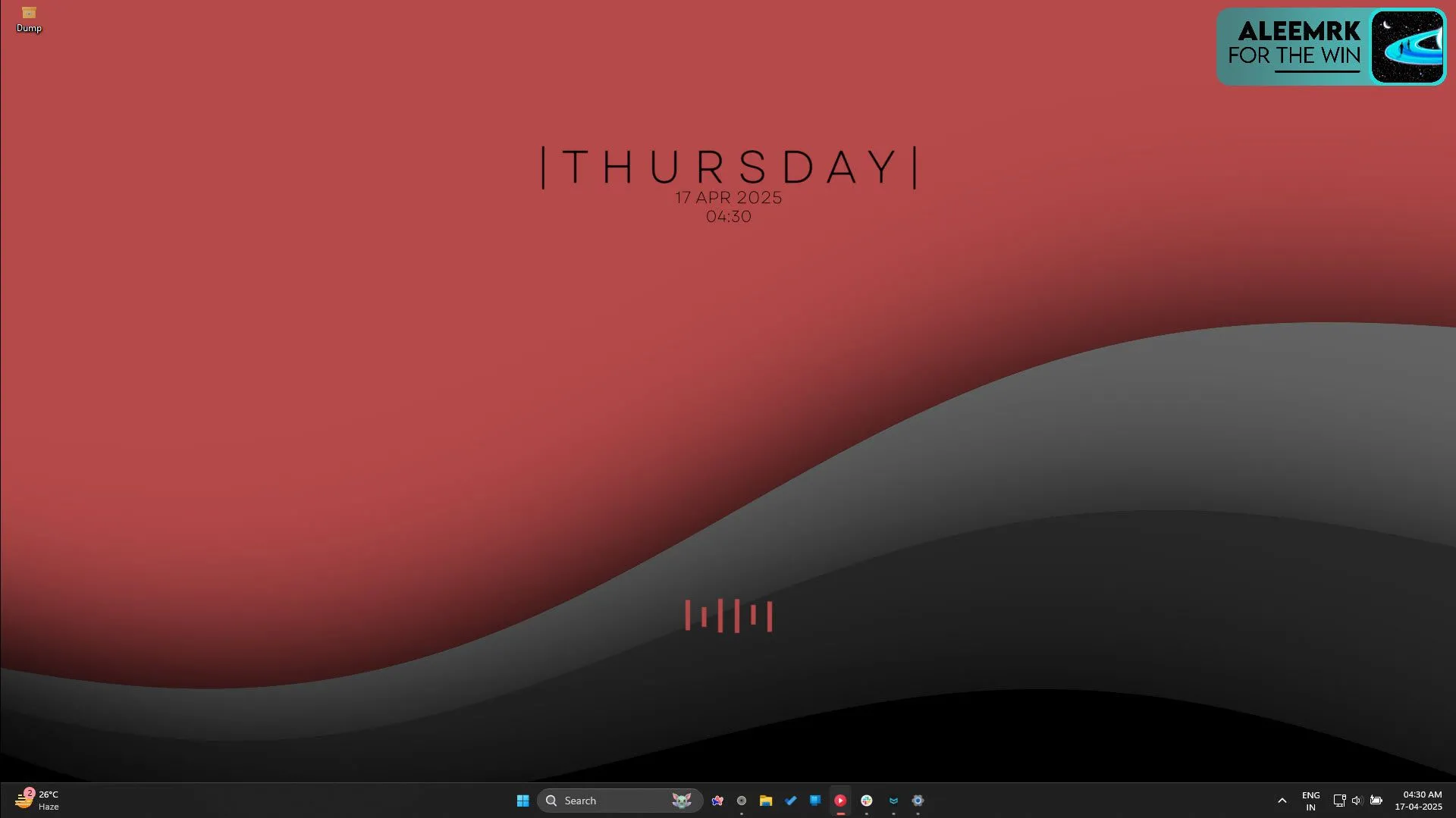 Giao diện thanh tác vụ Windows 11 với các icon đã được điều chỉnh kích thước