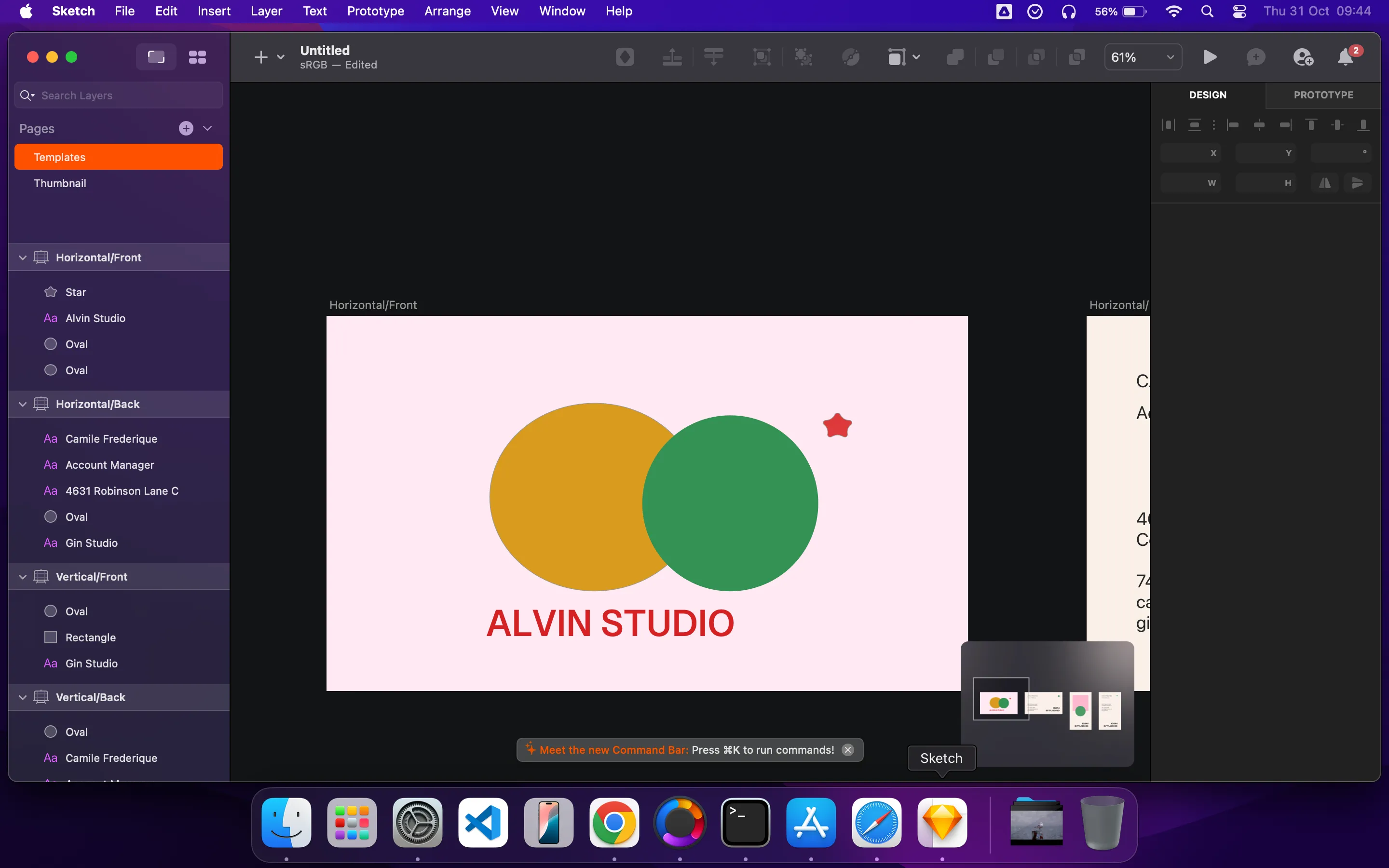 Giao diện thiết kế sản phẩm số trong Sketch