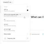 Giao diện tính năng ChatGPT Tasks hiển thị lịch trình và nhắc nhở học tập