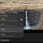Giao diện tính năng Subtle Remix của Sora AI cho thấy các tùy chọn chỉnh sửa tinh tế trên video.