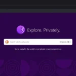 Giao diện trình duyệt Tor (Tor Browser) được sử dụng để truy cập mạng tối (dark web)