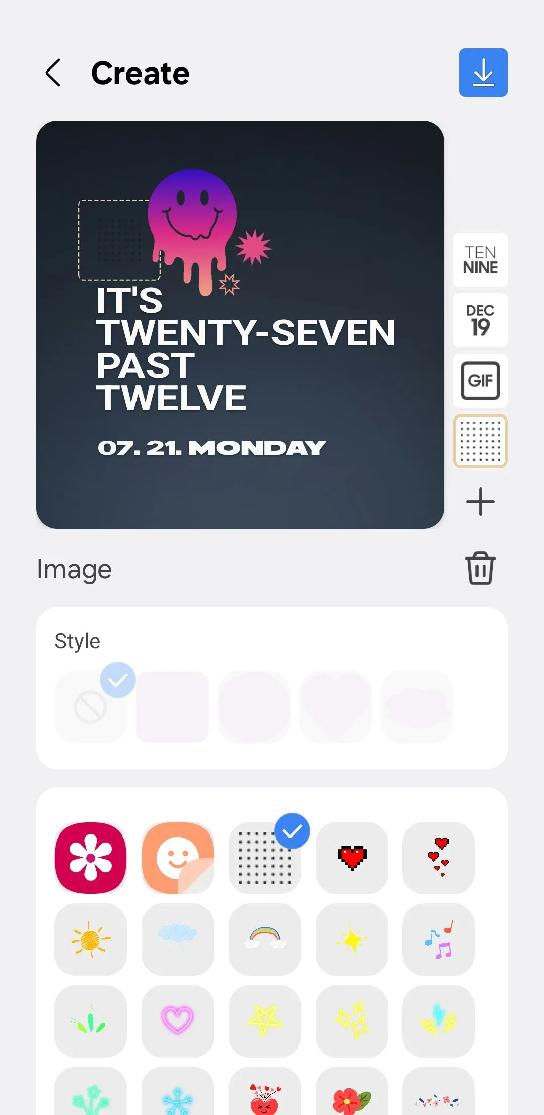 Giao diện tùy chỉnh Always On Display với ứng dụng ClockFace trên điện thoại Samsung