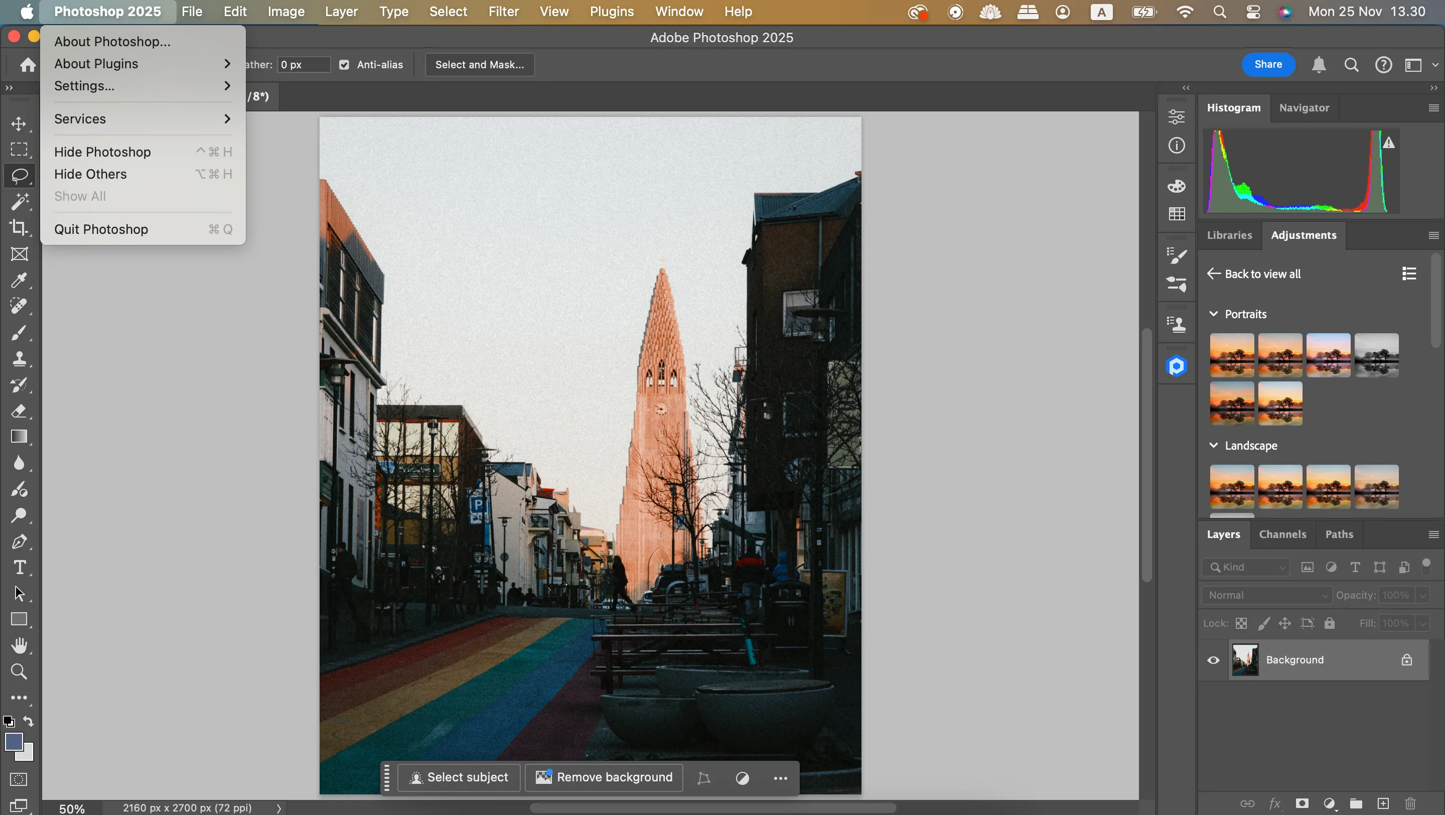 Giao diện tùy chọn thoát ứng dụng Adobe Photoshop trên máy tính