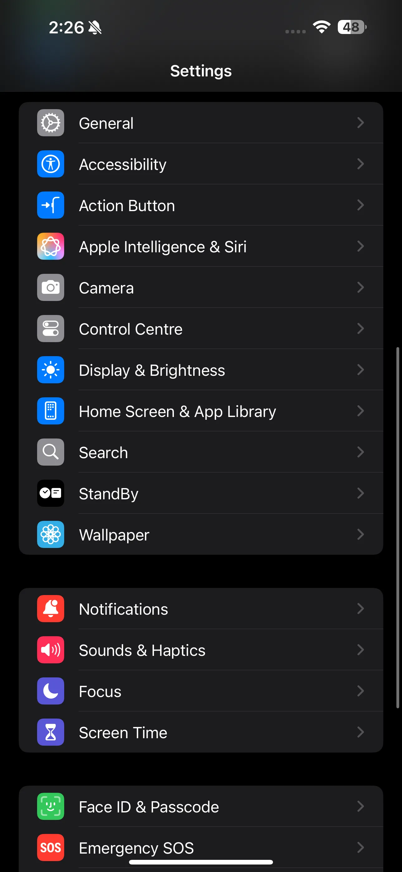 Giao diện ứng dụng Cài đặt iPhone hiển thị tùy chọn bật Giờ nghỉ thủ công hoặc theo lịch trình