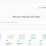 Giao diện ứng dụng Microsoft 365 Copilot với tab Trang chủ