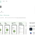 Giao diện ứng dụng Moto Tag trên Google Play Store hiển thị trang chi tiết sản phẩm và các tính năng