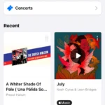 Giao diện ứng dụng Shazam hiển thị mục 'Nhạc của tôi' với các bài hát đã nhận diện