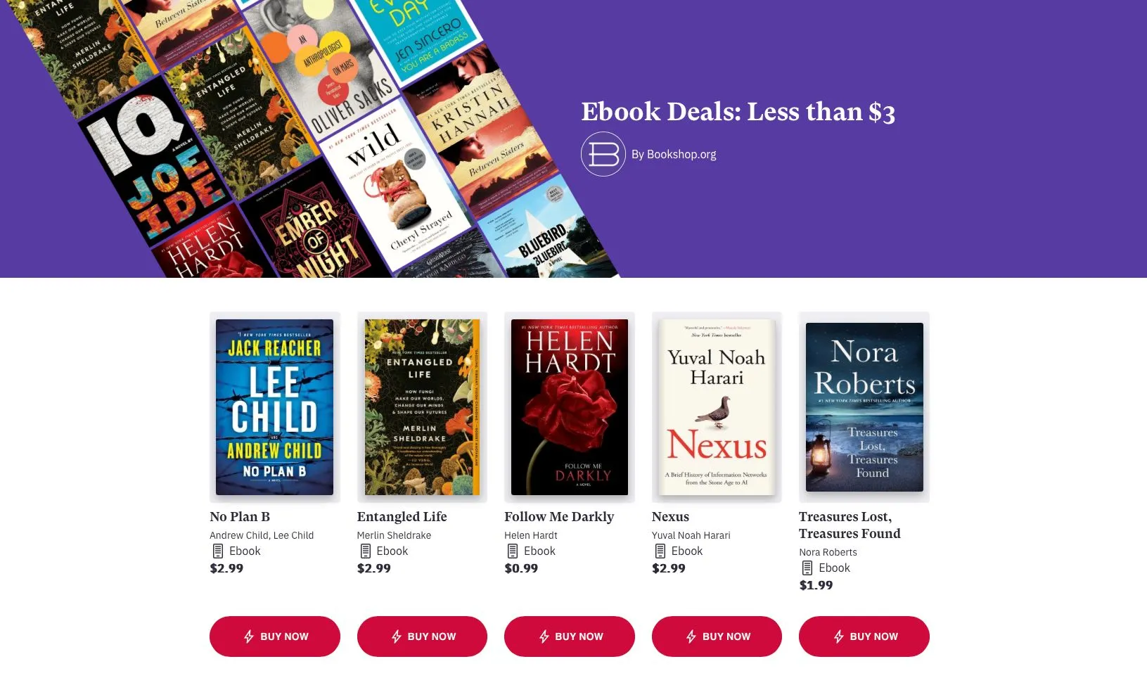 Giao diện website Bookshop.org, nền tảng sách điện tử cho phép người dùng ủng hộ các hiệu sách độc lập.