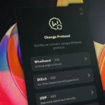 Giao diện Windscribe hiển thị tùy chọn giao thức WireGuard, minh họa tính năng bảo mật của VPN miễn phí