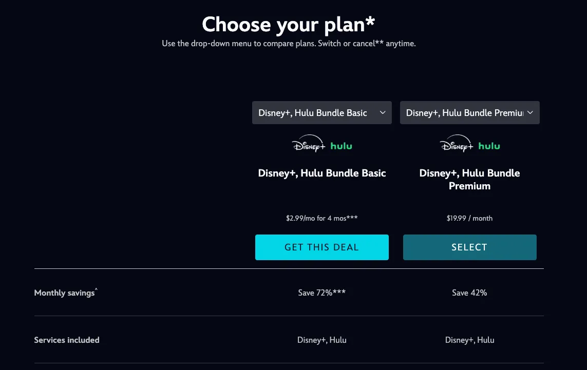 Gói combo Disney+ Hulu giá rẻ tiết kiệm chi phí