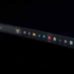 Hình ảnh các biểu tượng taskbar Windows 11 bị thu nhỏ và hiển thị lỗi