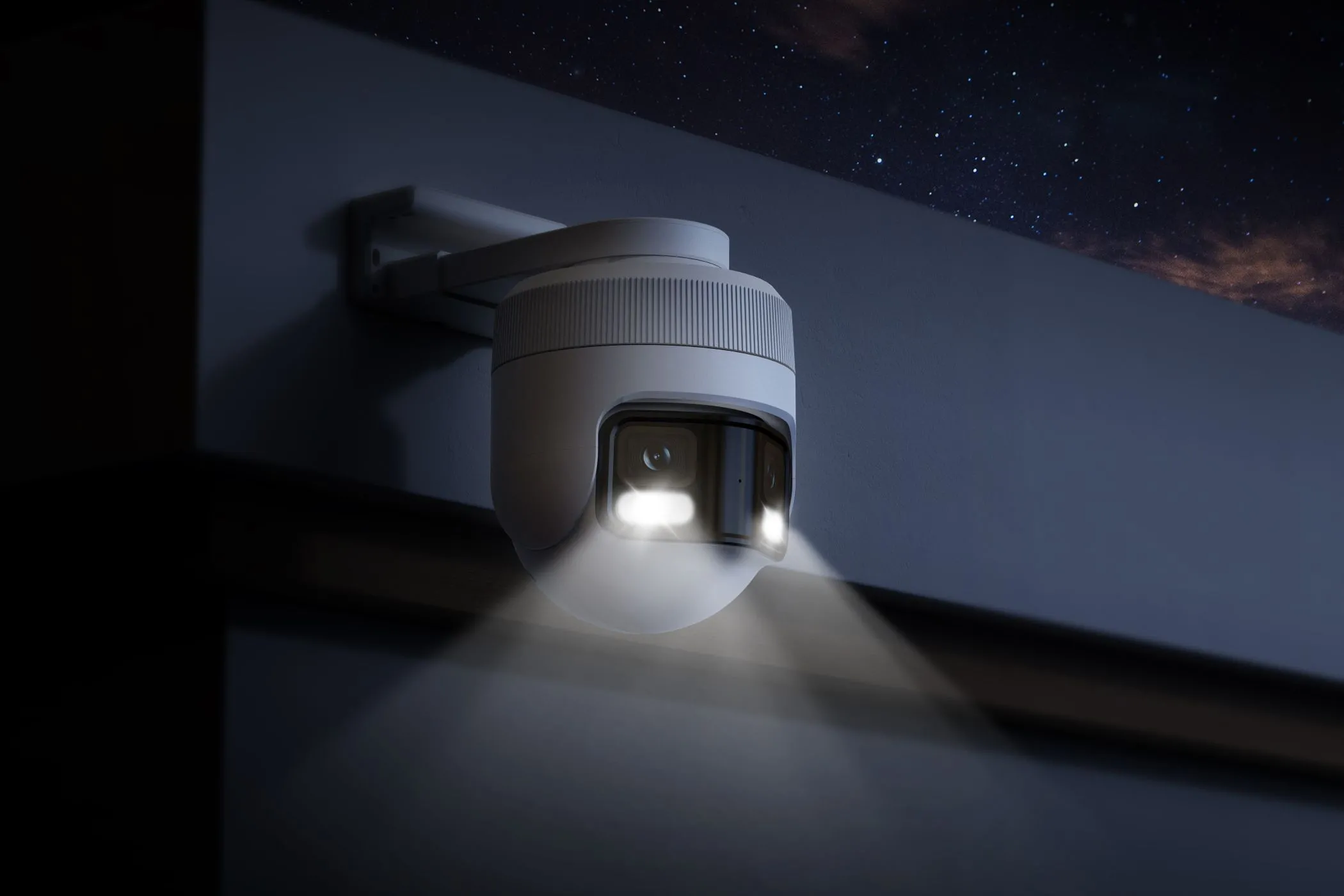 Hình ảnh camera IMILAB EC6 Panorama giám sát ngoài trời vào ban đêm với tính năng nhìn đêm màu thông minh