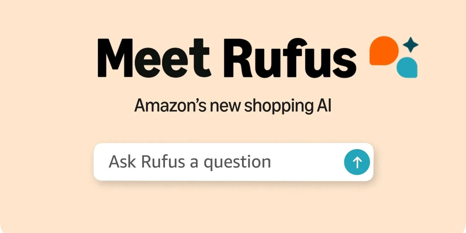Hình ảnh giới thiệu trợ lý mua sắm AI Rufus của Amazon