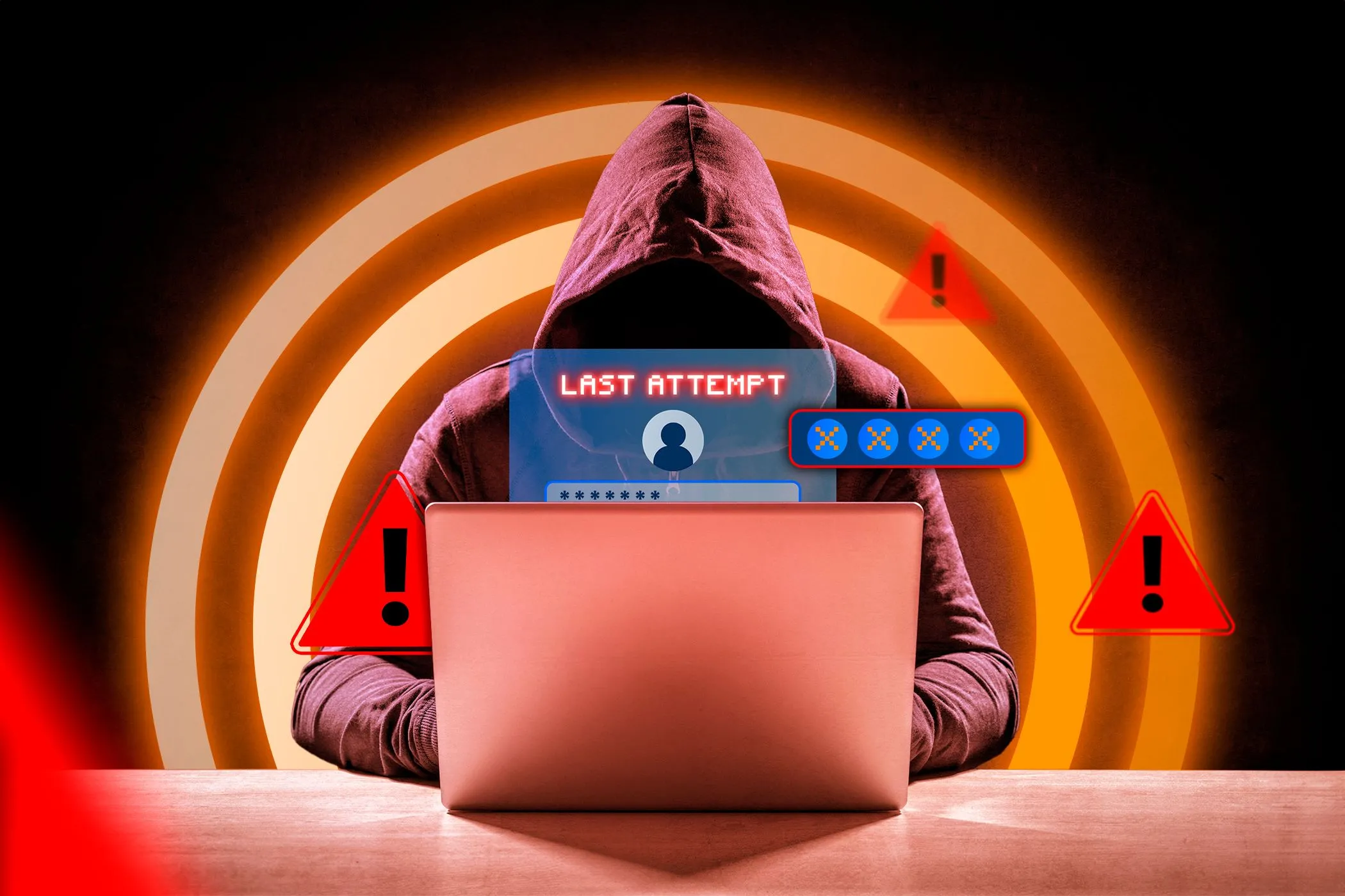 Hình ảnh minh họa hacker đang tấn công máy tính, tượng trưng cho mối đe dọa từ mã độc Winos4.0