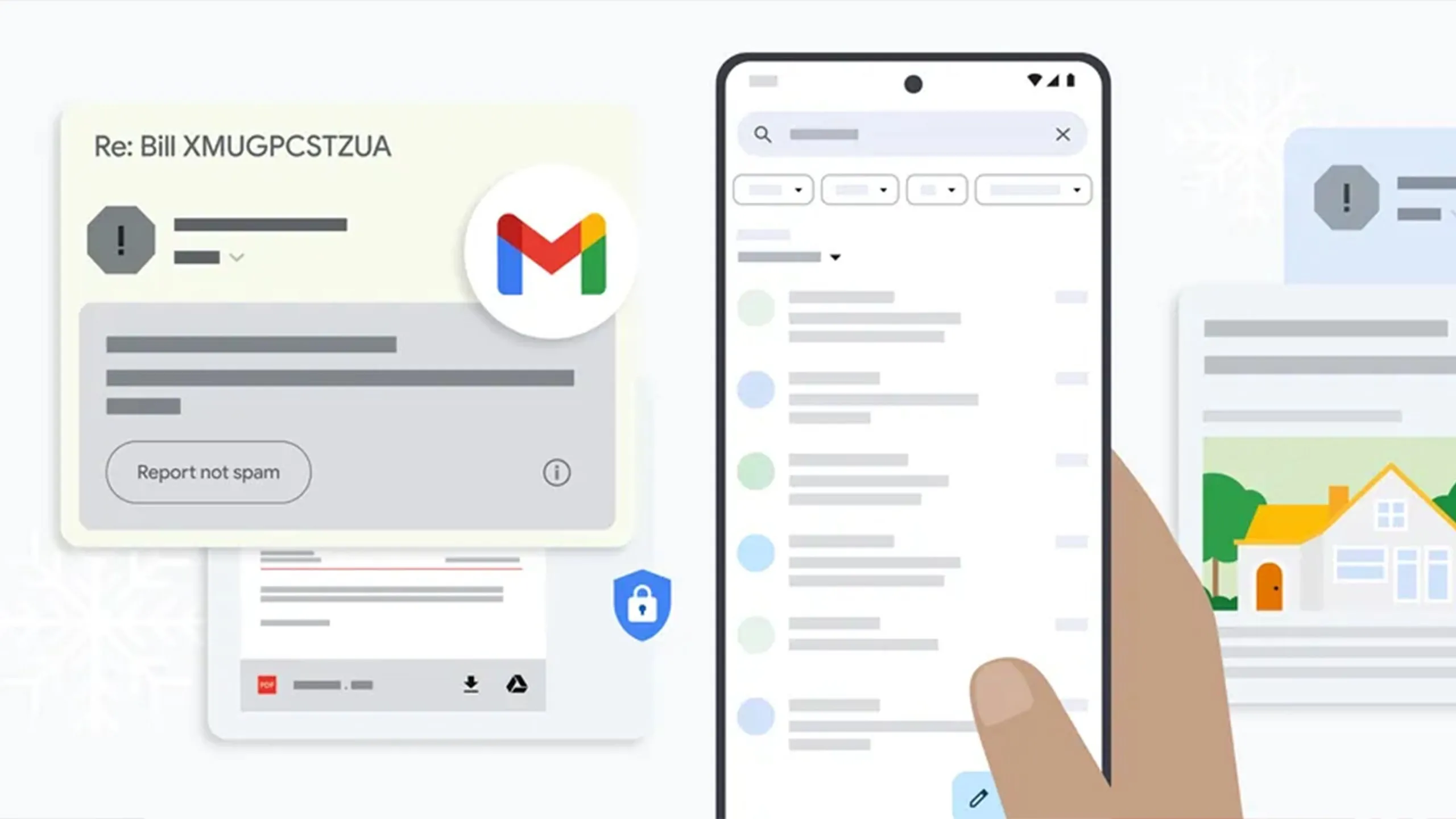 Hình ảnh minh họa hộp thư đến Gmail đầy thư rác trên máy tính và điện thoại, nhấn mạnh vấn đề spam email và lợi ích của bí danh để quản lý email hiệu quả hơn.