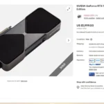 Hình ảnh niêm yết lừa đảo card đồ họa RTX 5090 trên eBay