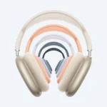 Hình ảnh tai nghe AirPods Max màu sắc mới với cổng USB-C, dễ dàng nhận diện.