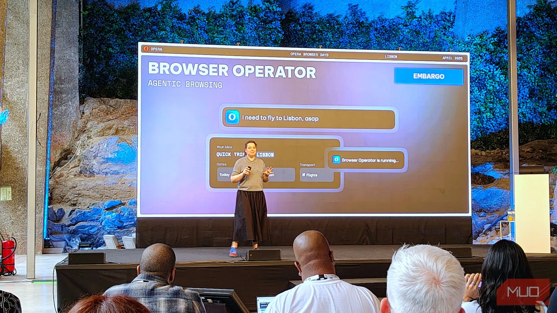 Hình ảnh tiết lộ Opera Browser Operator tại sự kiện Browser Days 2025 của Opera, minh họa công nghệ AI agentic mới