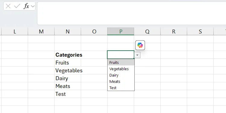 Khoảng trống thừa ở cuối danh sách thả xuống trong Excel đã được loại bỏ thành công bằng cách sử dụng hàm TRIMRANGE.