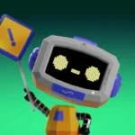 Linh vật robot Discord cầm bảng hiệu an toàn, tượng trưng cho tính năng bảo mật mới