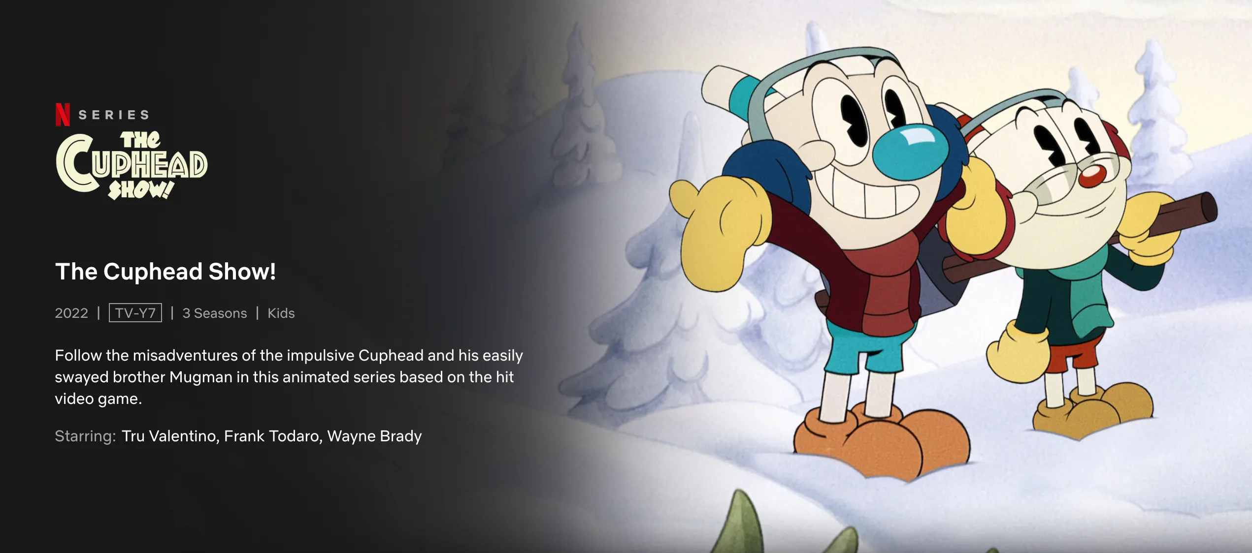 Loạt phim hoạt hình The Cuphead Show trên Netflix, một ví dụ về nội dung đa dạng của dịch vụ streaming này