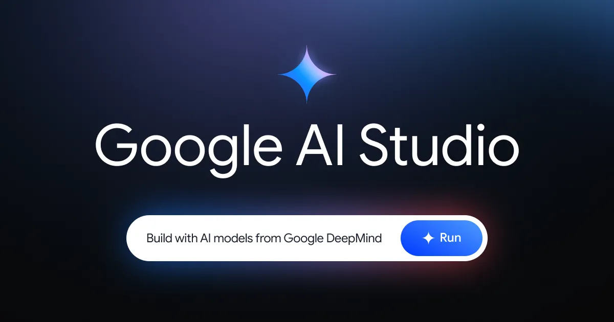 Logo chính thức của Google AI Studio, nền tảng phát triển và thử nghiệm AI của Google
