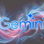 Logo Gemini AI trên nền xanh biếc, biểu tượng của trí tuệ nhân tạo của Google