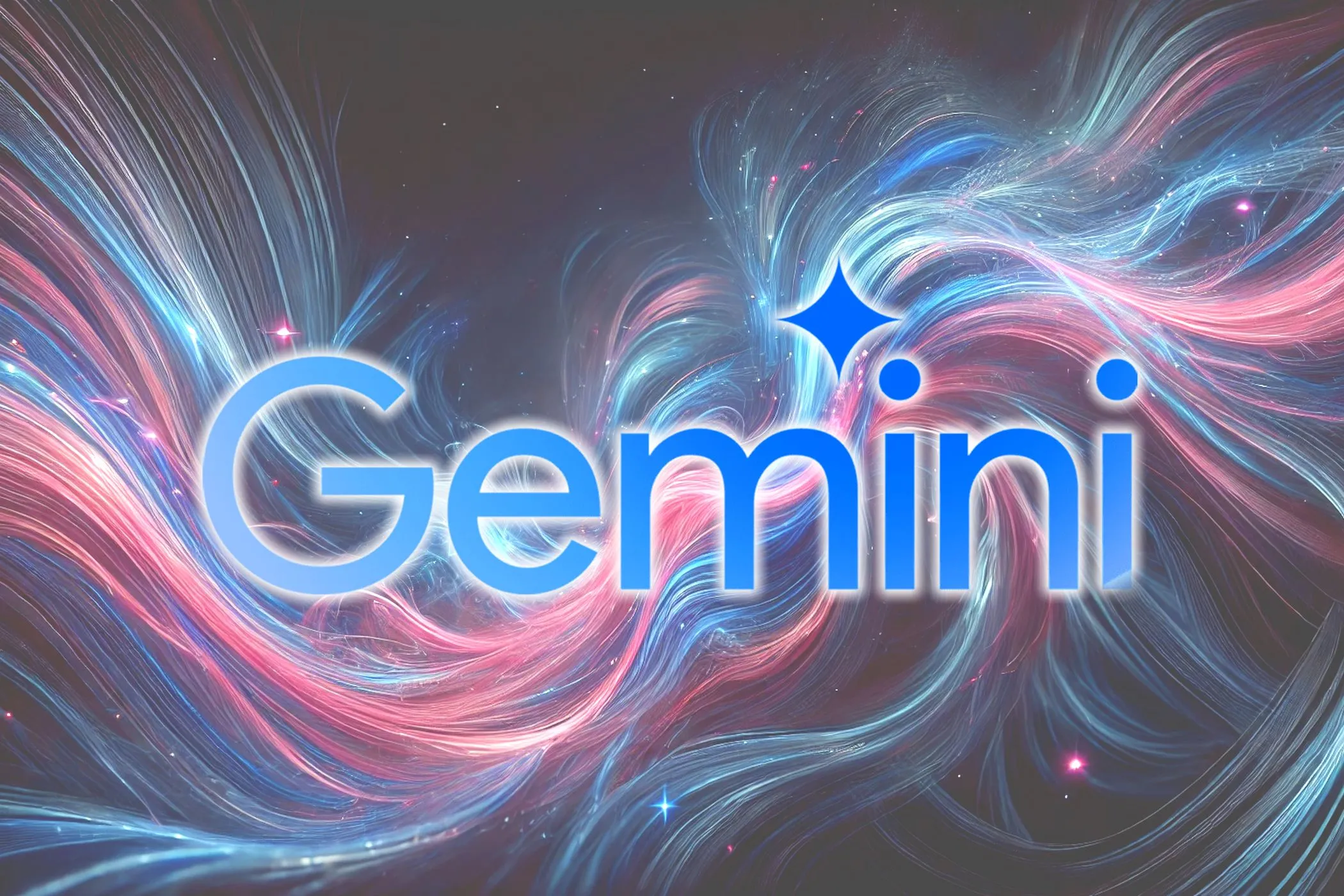 Logo Gemini AI trên nền xanh biếc, biểu tượng của trí tuệ nhân tạo của Google