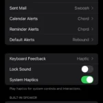 Màn hình cài đặt Âm thanh & Cảm ứng trên iPhone, hiển thị tùy chọn Giới hạn Âm lượng và thanh trượt điều chỉnh.