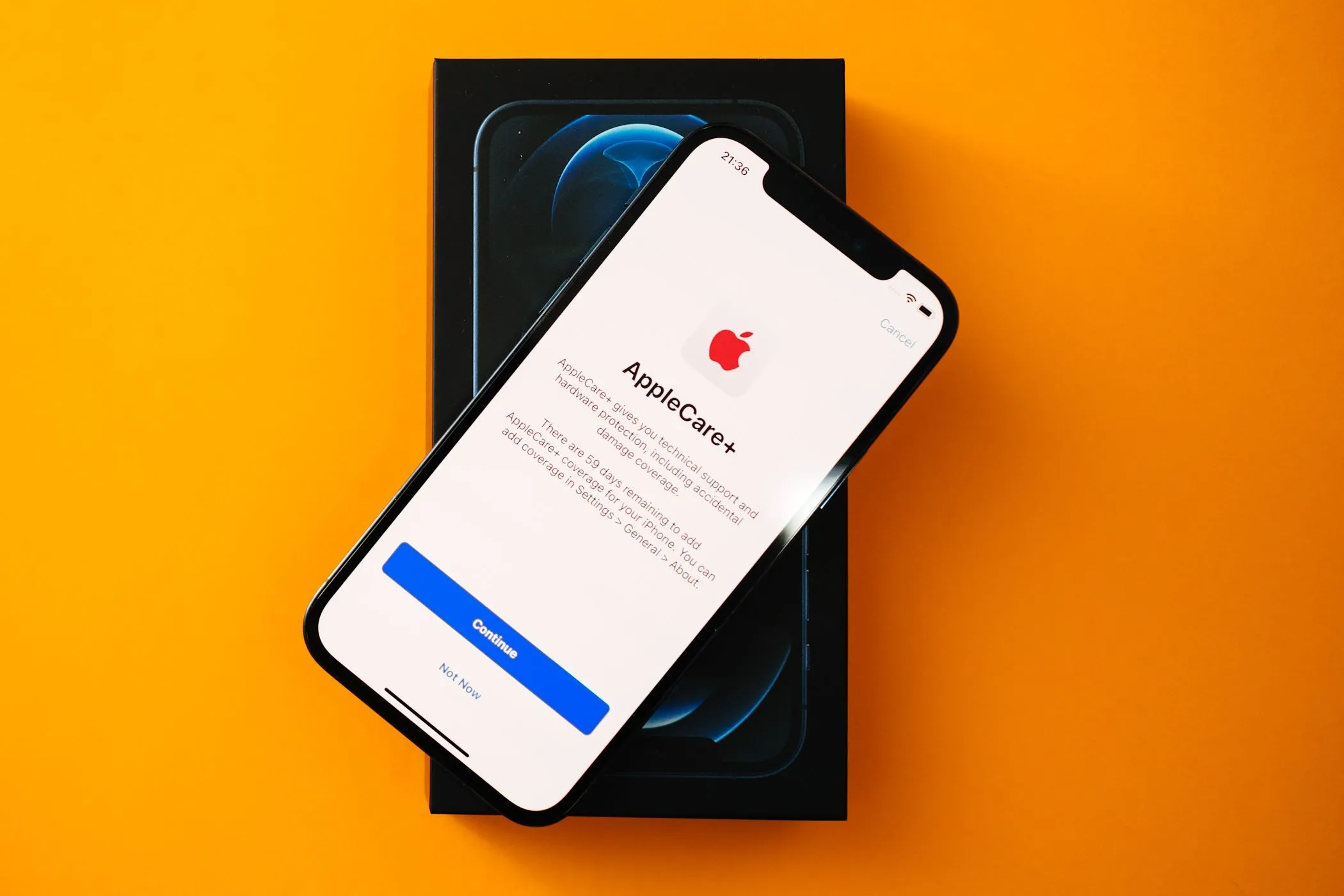 Màn hình cài đặt AppleCare+ và bảo hành trên iPhone, thể hiện giao diện quản lý gói bảo hiểm của Apple