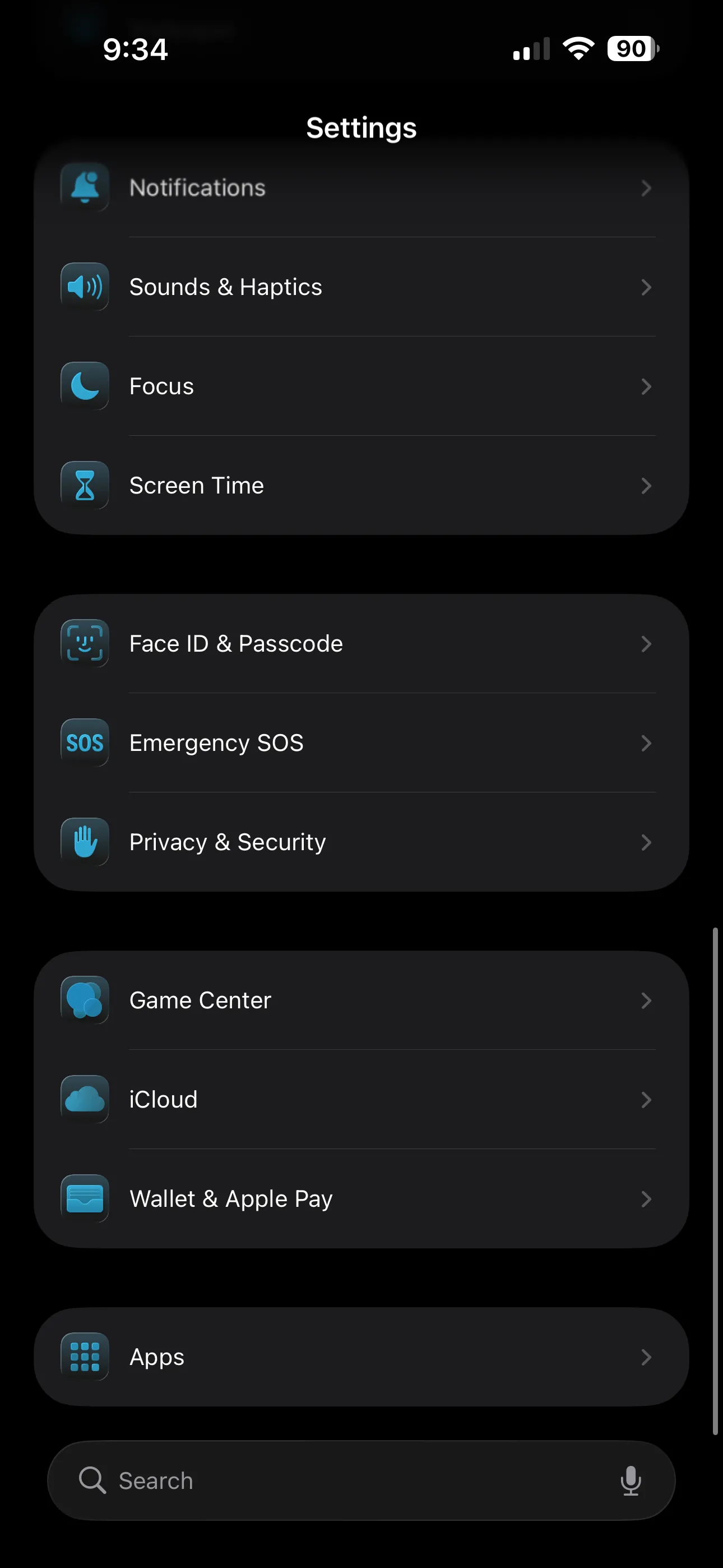 Màn hình cài đặt iOS 26 với tùy chọn lọc tin nhắn
