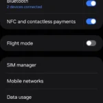 Màn hình cài đặt Kết nối trên giao diện One UI 6.12 của Samsung, hiển thị các tùy chọn mạng