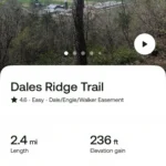 Màn hình chi tiết lộ trình trên ứng dụng AllTrails dành cho iPhone