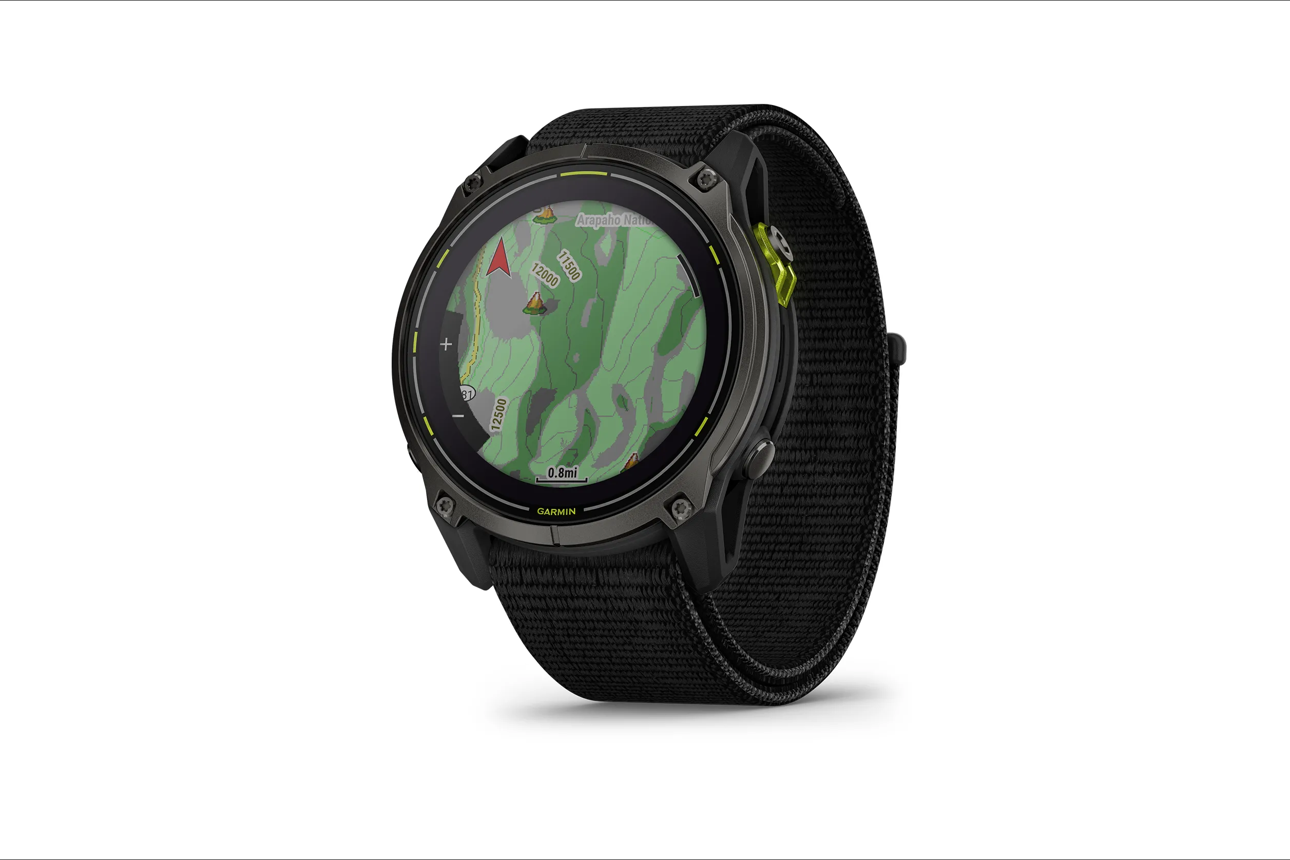 Màn hình đồng hồ Garmin Quatix 6x Solar hiển thị bản đồ GPS chi tiết