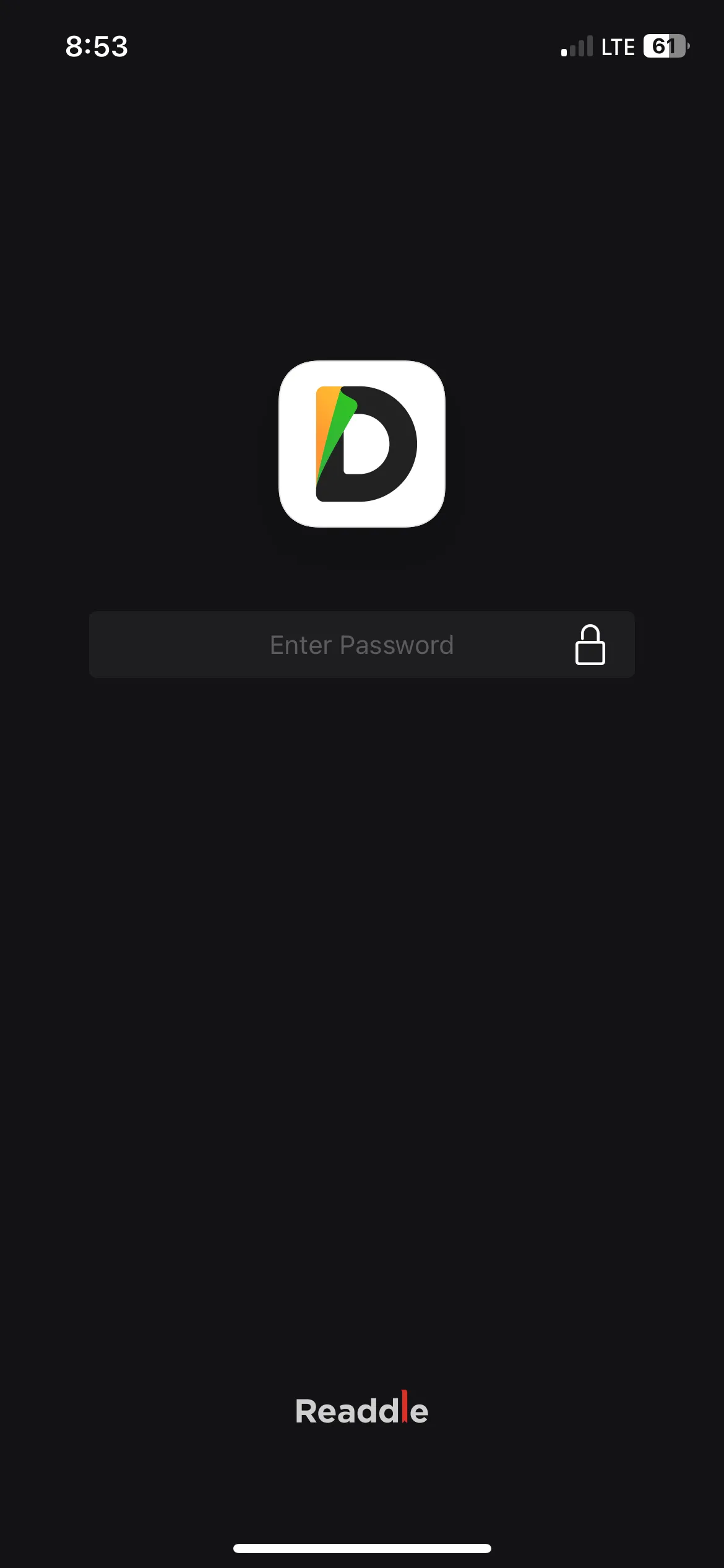 Màn hình nhập mã khóa bảo mật trong ứng dụng Documents trên iPhone.