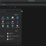 Màn hình Start Menu của Windows 11 hiển thị sau khi được mở bằng lệnh thoại Voice Access.