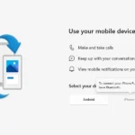 Màn hình thiết lập ban đầu của ứng dụng Microsoft Phone Link trên Windows