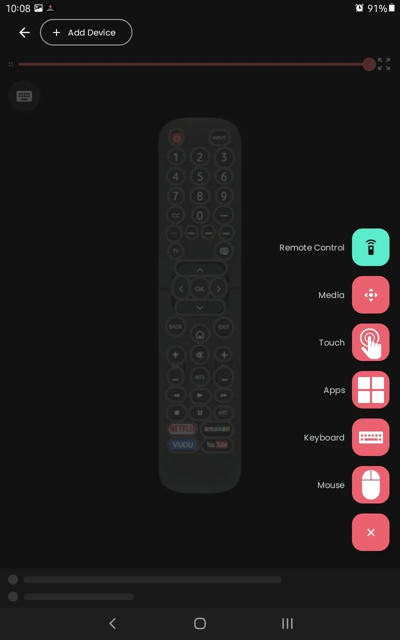 Màn hình tùy chỉnh giao diện điều khiển trong ứng dụng Remote for Hisense Smart TV, cho phép người dùng lựa chọn kiểu dáng remote ảo phù hợp.