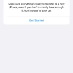 Màn hình Tùy chọn Chuyển hoặc Đặt lại iPhone trong cài đặt Cài đặt chung.