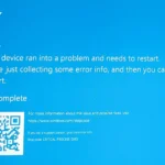Màn hình xanh chết chóc (BSOD) hiển thị lỗi nghiêm trọng trên Windows