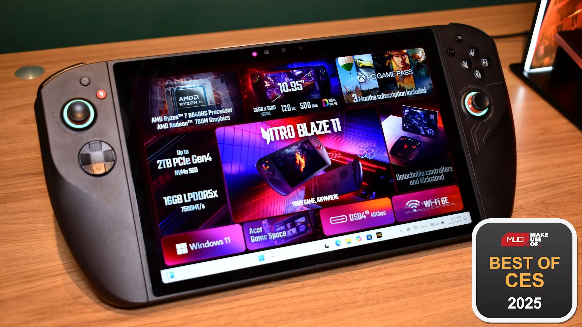 Máy chơi game cầm tay Acer Nitro Blaze 11 inch với giải thưởng tại CES 2025
