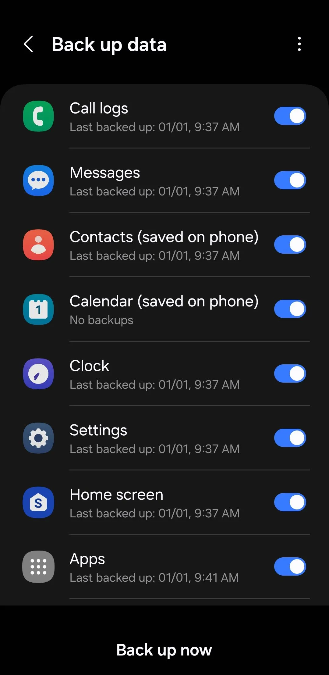 Menu sao lưu dữ liệu trên điện thoại Android, hiển thị tùy chọn sao lưu lên Google Drive, đảm bảo an toàn cho dữ liệu quan trọng trước chuyến đi.
