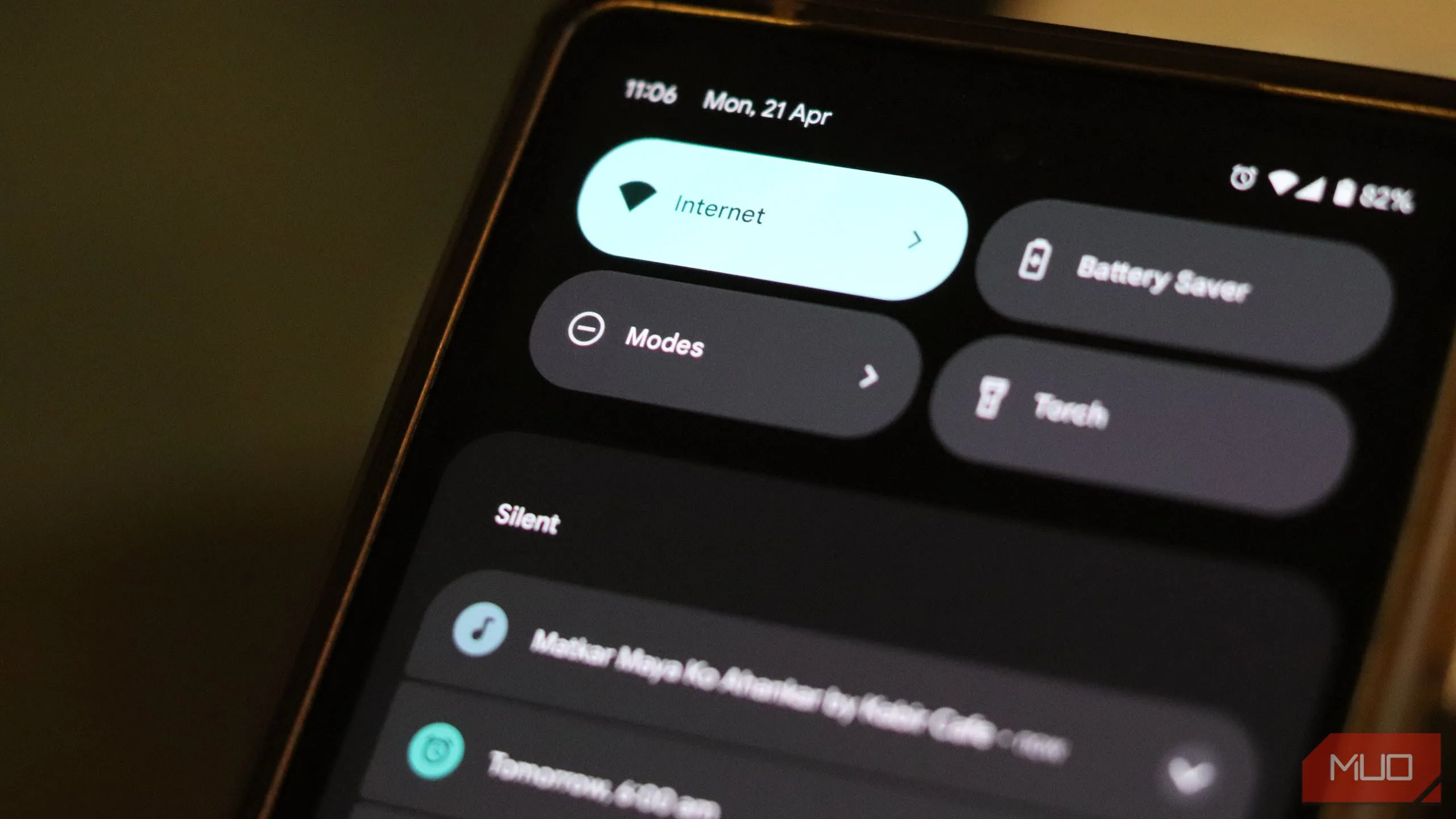 Menu truy cập nhanh các Chế độ (Modes) đã được tùy chỉnh trên Google Pixel