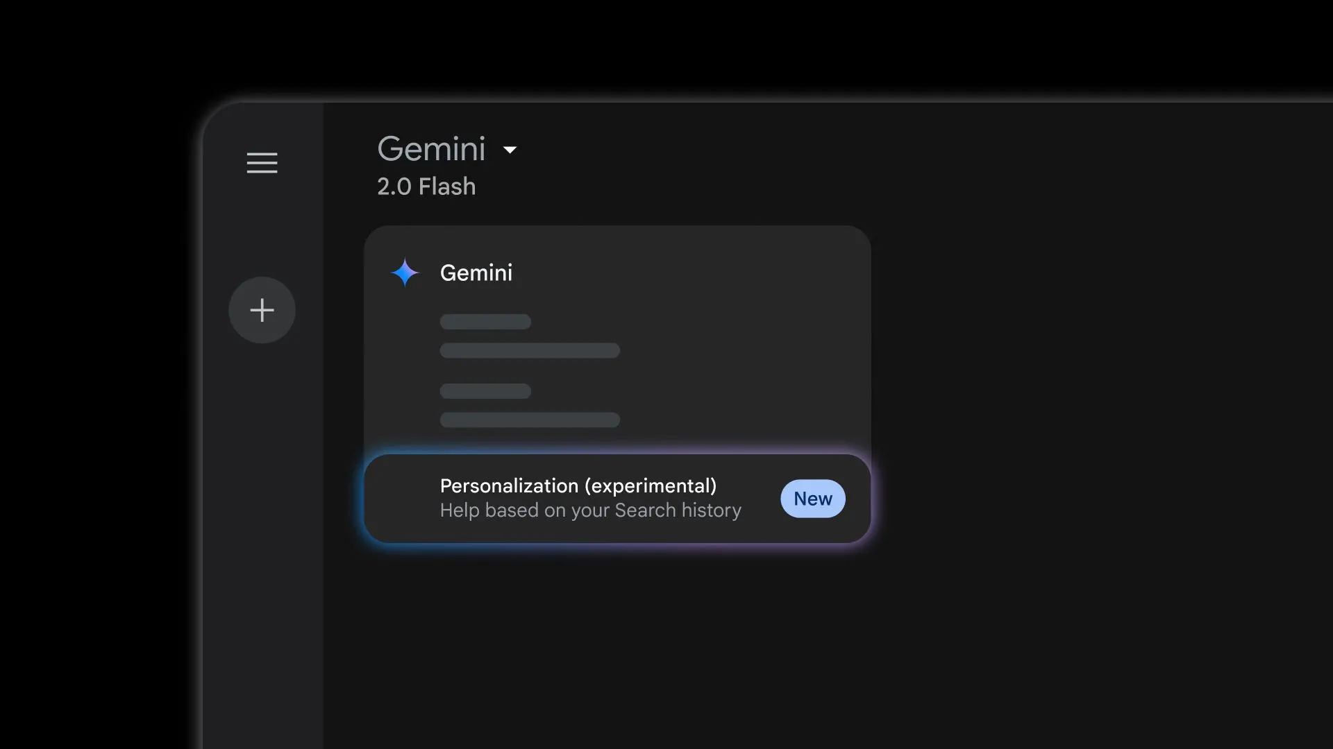 Menu tùy chọn Cá nhân hóa (thử nghiệm) của Google Gemini